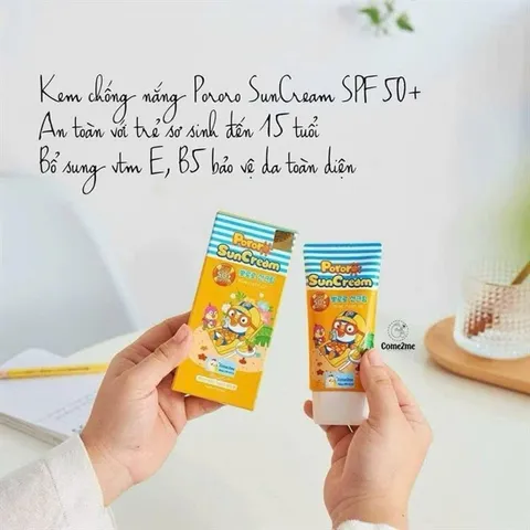 KCN - Kem Chống Nắng Trẻ Em Pororo Sun Cream 50ml ,  bảo vệ da khỏi tác động có hại từ tia UV