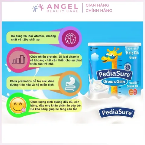 Sữa Pediasure Mỹ Grow & Gain 400g Hương Vani
