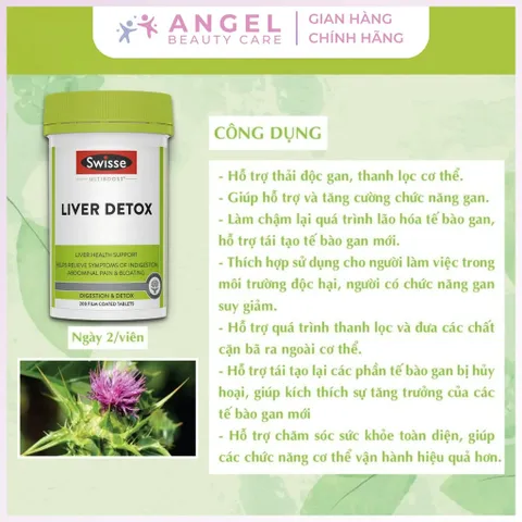 Viên uống bổ gan Swisse Ultiboost Liver Detox - 200 Viên