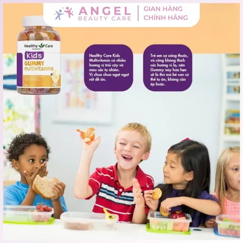 Kẹo dẻo bổ sung vitamin tổng hợp Healthy Care Kids Gummy Multivitamins, 250 Viên