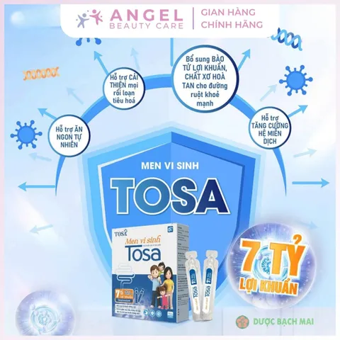 Men Vi Sinh TOSA 15 Ống Bổ Sung Lợi Khuẩn, Hỗ Trợ Tiêu Hóa Bé