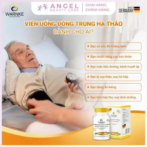 Viên Uống Đông Trùng Hạ Thảo Warnke Cordyceps Extrakt 500mg, 120 Viên,
