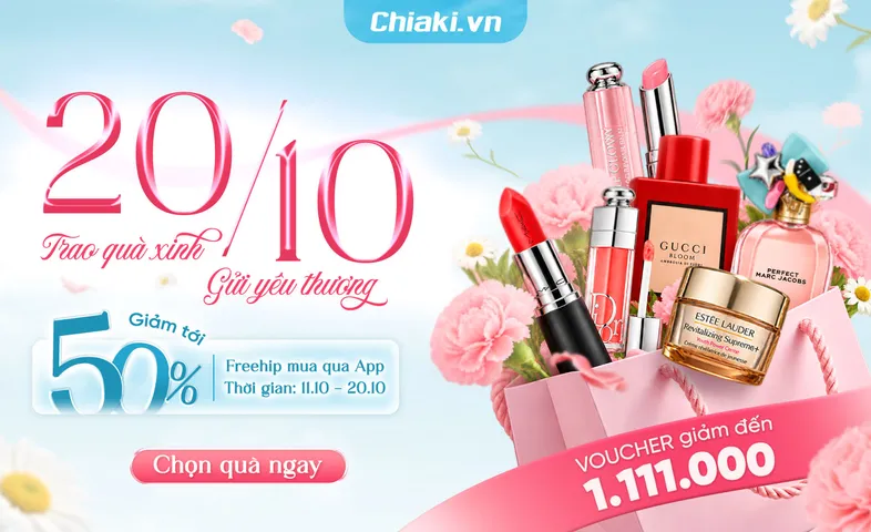 Chiaki Sale 20/10 trao quà xinh gửi yêu thương