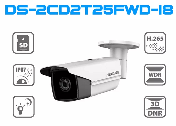 Camera IP thân trụ hồng ngoại 2MP Hikvision DS-2CD2T25FWD-I8 | Chiaki.vn