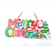 Set Phụ Kiện Bảng Chữ Merry Christmas Và 12 Kẹo Nhí Sắc Màu