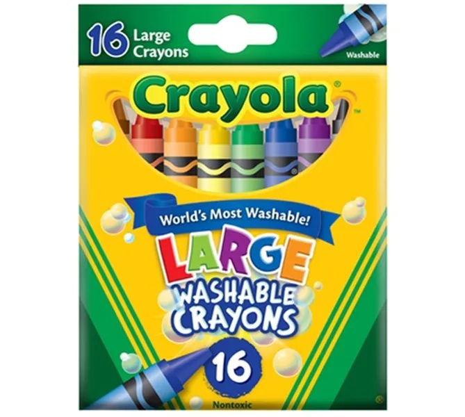 Bút Sáp Màu Tẩy Rửa Được Crayola 16 Màu Loại Lớn