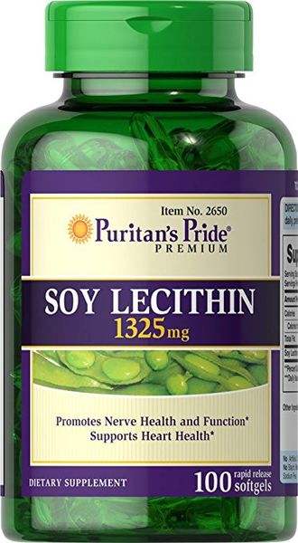 Viên Uống Tinh Chất Mầm Đậu Nành Soy Lecithin 1325 Mg Puritan Pride
