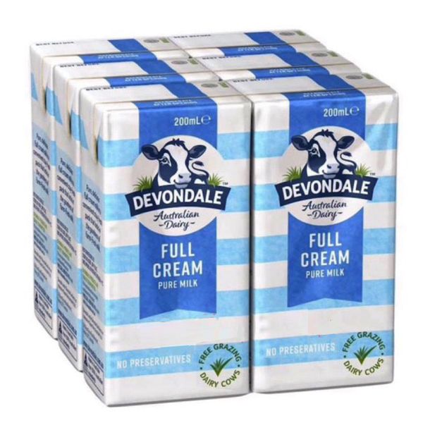 Sữa Tươi Devondale Úc Nguyên Kem Thùng 24 Hộp X 200ml