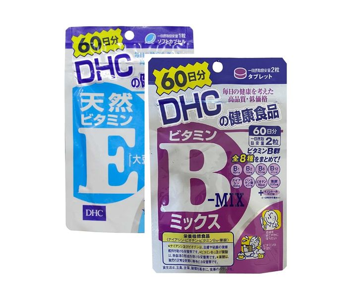 Combo Bổ Sung Dưỡng Chất Cho Da DHC B Mix Và DHC Vitamin E