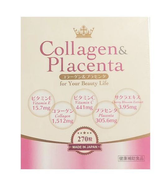 Viên Uống Collagen Placenta 5 In 1 Cao Cấp Của Nhật Bản