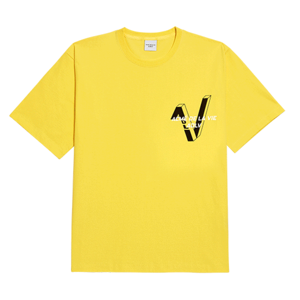 Áo Thun Acmé De La Vie ADLV V Symbol Logo Short Sleeve T-Shirt Light Yellow