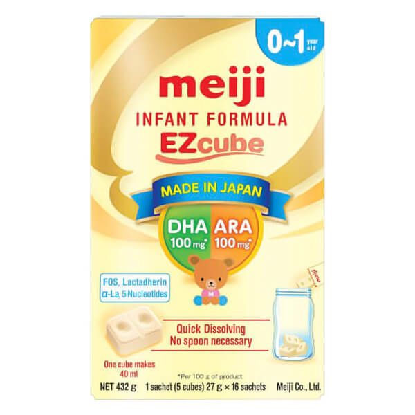 Sữa Meiji Infant Formula EZcube Nhật Bản Cho Bé 0-1 Tuổi