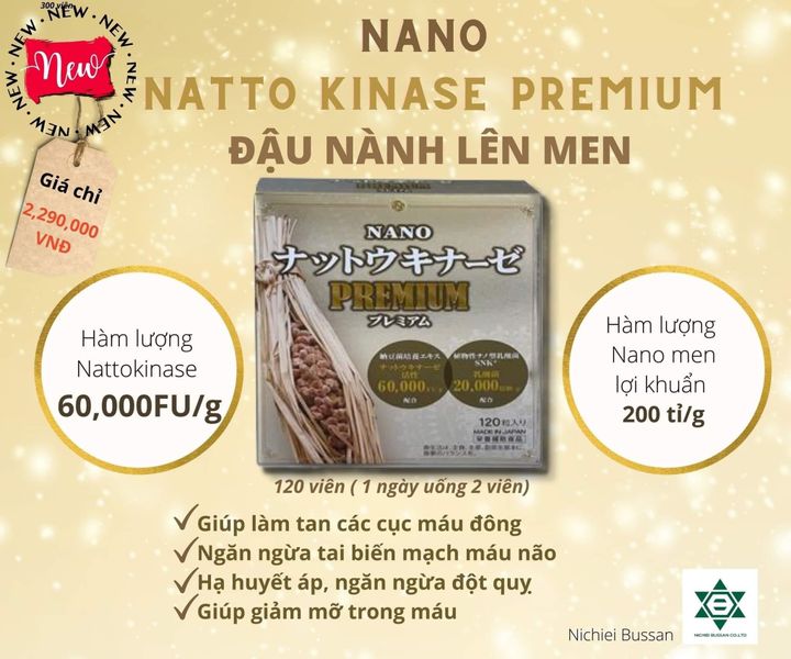 Viên Uống NattoKinase Nano Premium 60000FU Nhật Bản