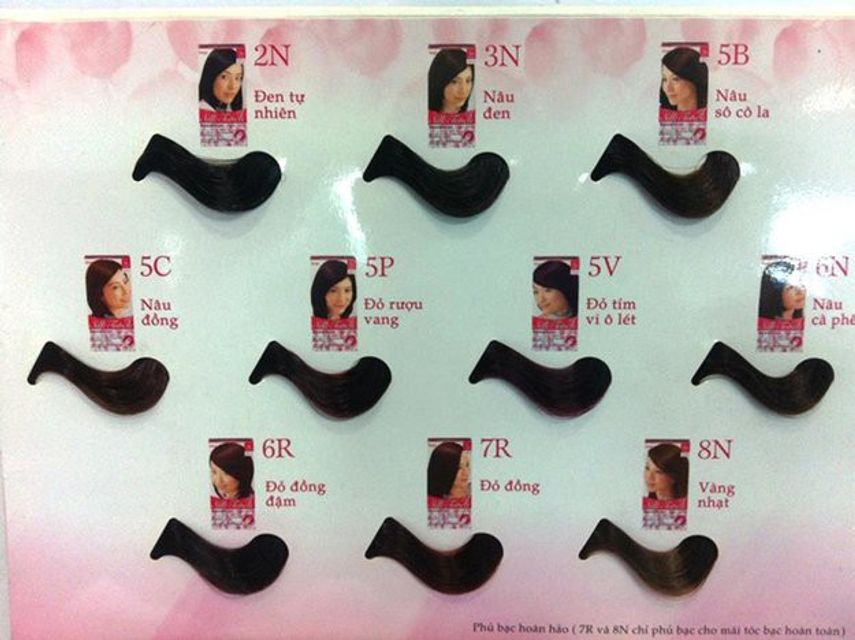 M&atilde; m&agrave;u Bigen Silk Touch như sau