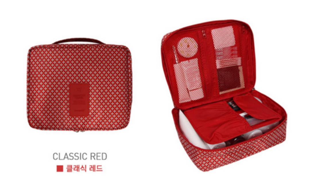 T&uacute;i đựng đồ trang điểm c&aacute; nh&acirc;n Multi Grand Pouch m&agrave;u đỏ thời thượng