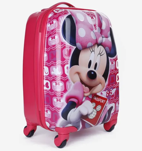 Vali k&eacute;o trẻ em 4 b&aacute;nh h&igrave;nh chuột Micky đỏ 1