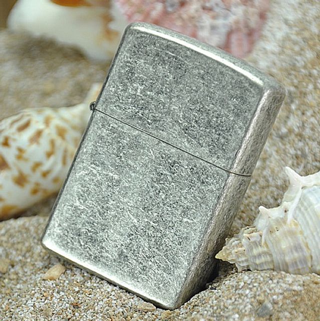 Bật lửa Zippo 121FB Antique Silver Plate bạc giả cổ