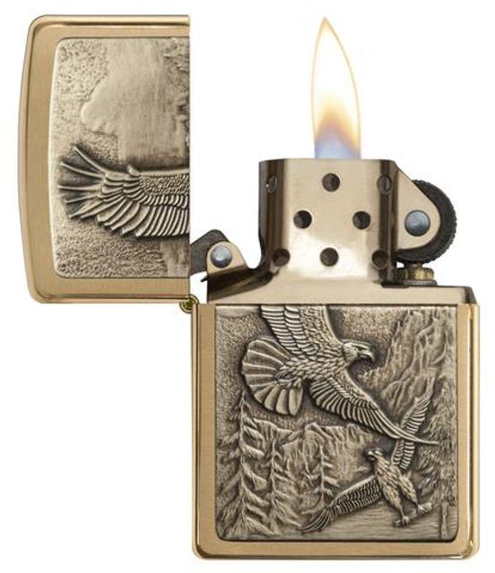 Với thiết kế đặc biệt Zippo 20854 giữ lửa tốt ngay cả khi c&oacute; gi&oacute;