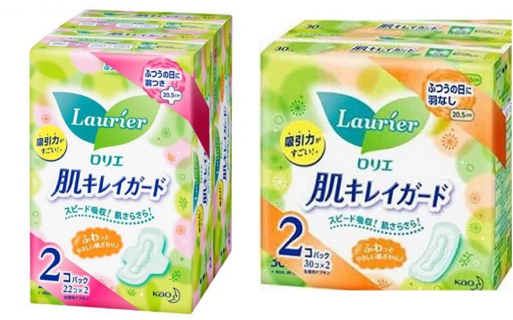 Băng vệ sinh Laurier c&oacute; 2 loại c&oacute; c&aacute;nh v&agrave; kh&ocirc;ng c&aacute;nh