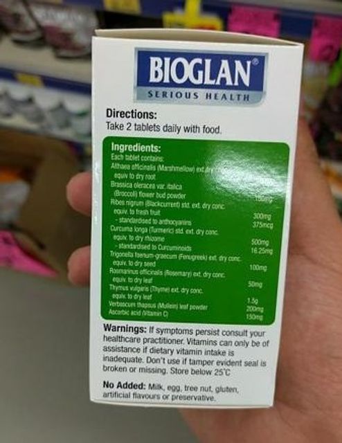 Vi&ecirc;n uống thanh lọc phổi Bioglan Lung Clear của &Uacute;c