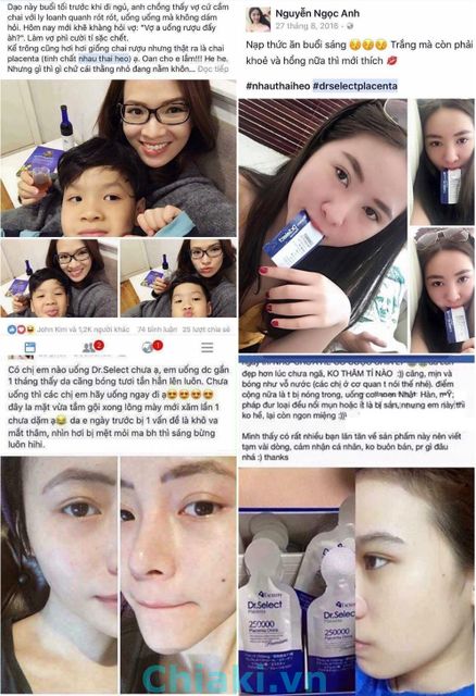 Nhau thai heo Dr. Select Placenta Drink 300000 c&oacute; khả năng hấp thụ nhanh, l&agrave;m đẹp da hiệu quả