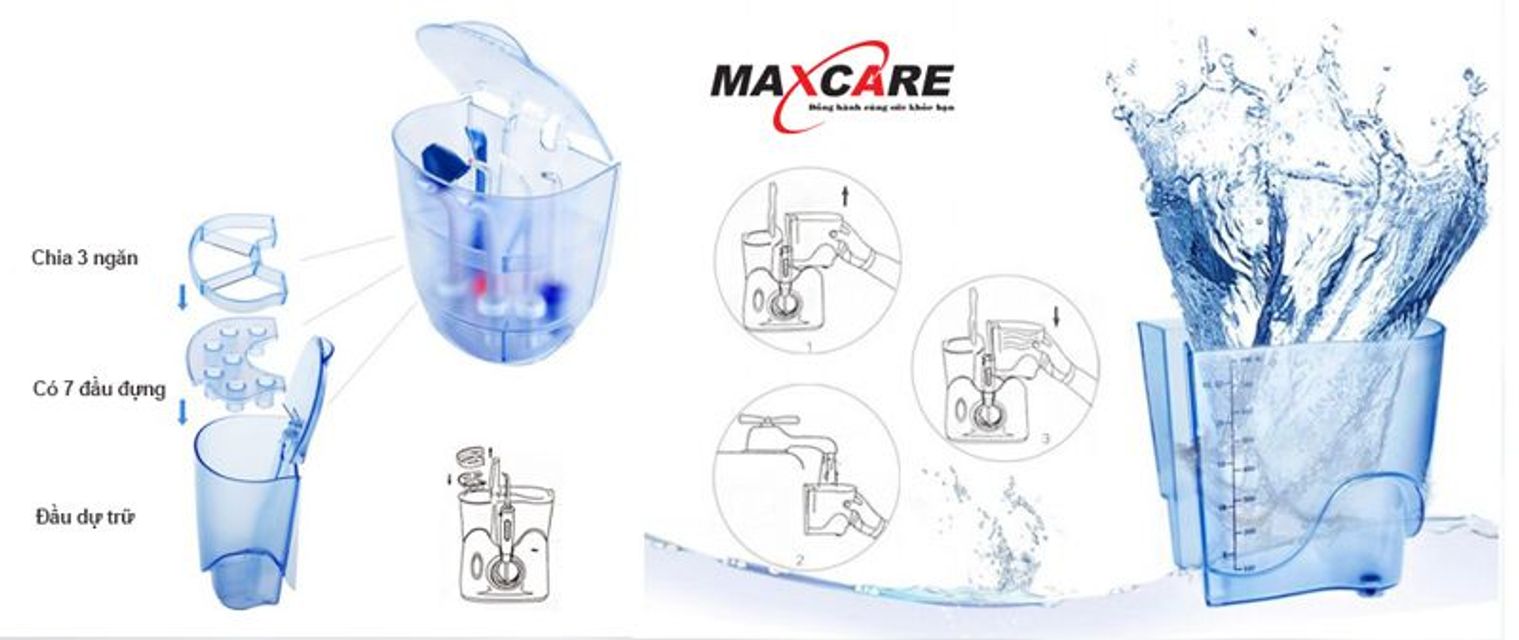 M&aacute;y tăm nước Maxcare Max 456 Plus s&oacute;ng si&ecirc;u &acirc;m 5