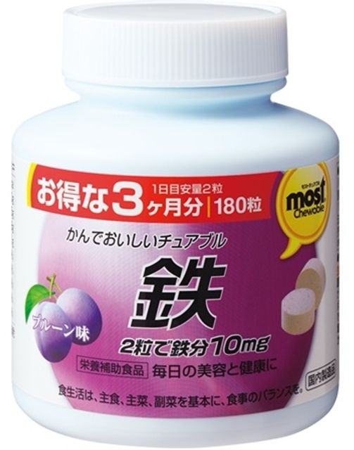 Vi&ecirc;n sắt acid folic Orihiro Most Chewable Iron Nhật Bản 1