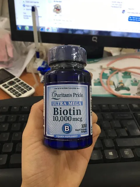 Vi&ecirc;n uống ngăn rụng t&oacute;c đẹp da Biotin Ultra Mega Puritan's Pride 100 vi&ecirc;n của Mỹ