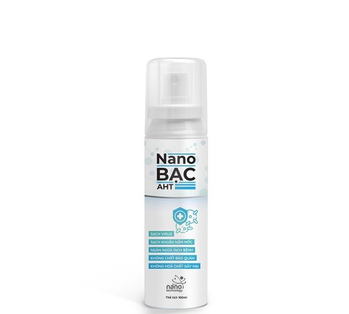 Chai xịt Nano bạc AHT l&agrave;m sạch khuẩn, virus 100ml