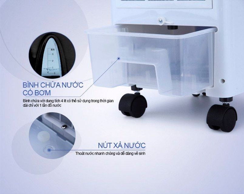 Quạt điều h&ograve;a Kachi MK202 thiết kế b&igrave;nh d&ugrave;n t&iacute;ch 4l