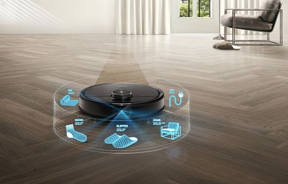 Robot Ecovacs Deebot T8 Aivi hỗ trợ camera theo d&otilde;i kh&ocirc;ng gian rộng