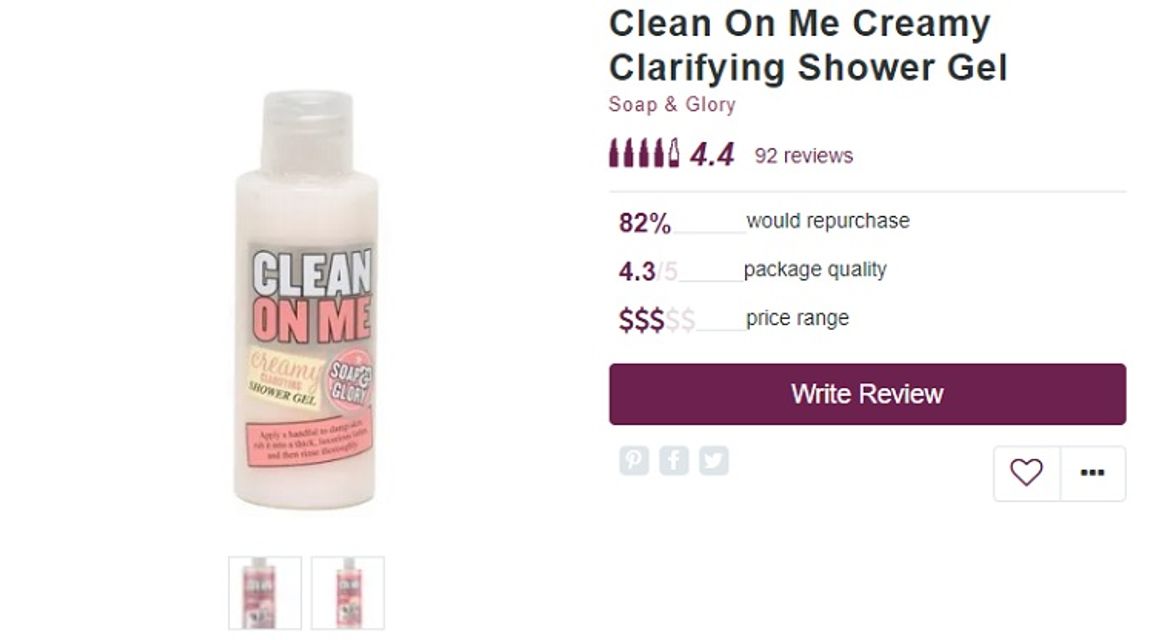 Phản hồi từ ph&iacute;a kh&aacute;ch h&agrave;ng sử dụng sữa tắm Soap and Glory Clean On Me 2