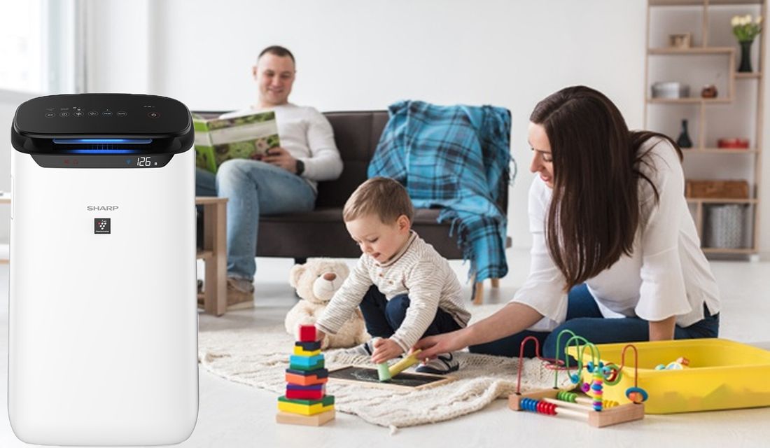 M&aacute;y lọc kh&ocirc;ng kh&iacute; Sharp FP-J60EW bảo vệ cả gia đ&igrave;nh