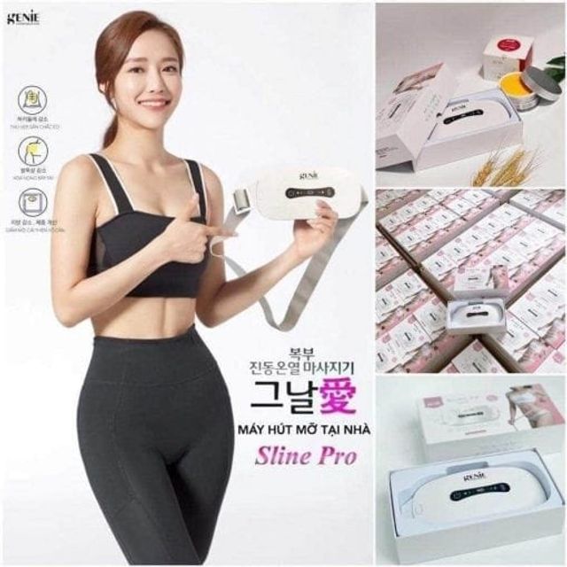 Đai Massage tan mỡ bụng Genie Sline Pro thon eo - nhỏ bụng