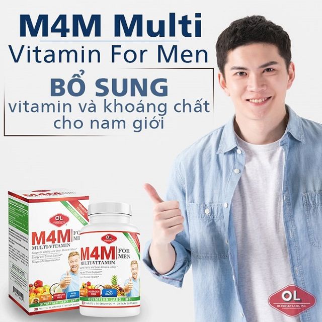 Vi&ecirc;n uống M4M Multi-Vitamin For Men hỗ trợ sức khỏe nam giới