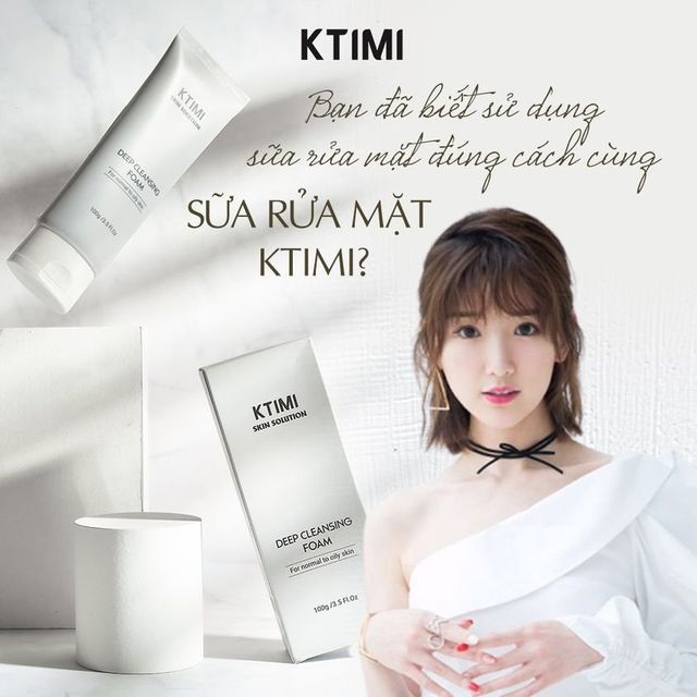 Sữa rửa mặt cho da nhờn Ktimi Deep Cleansing Foam chăm s&oacute;c da dịu nhẹ