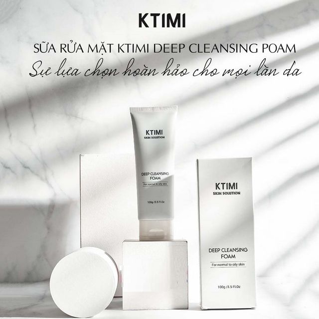 Sữa rửa mặt Ktimi Deep Cleansing Foam l&agrave;m sạch dầu nhờn