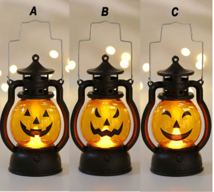 Đ&egrave;n led h&igrave;nh quả b&iacute; ng&ocirc; trang tr&iacute; Halloween