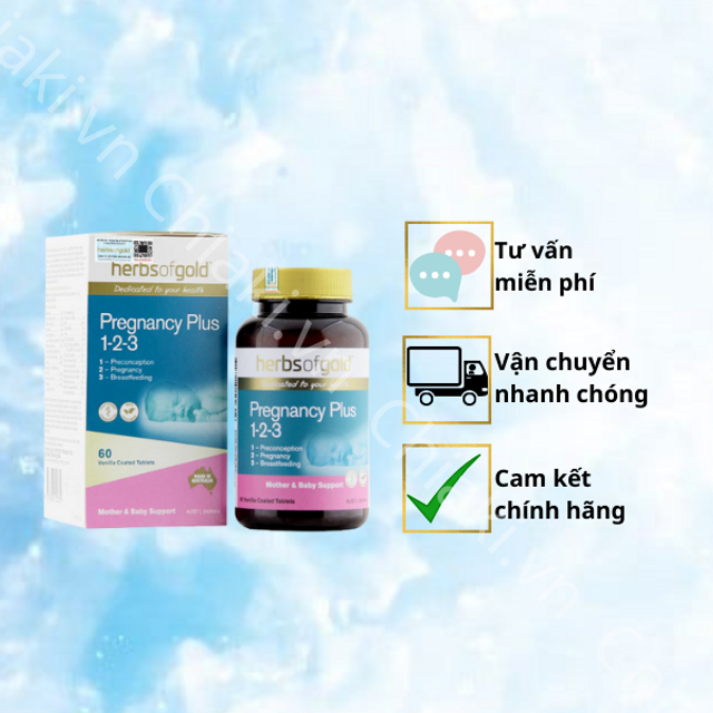 Vi&ecirc;n uống Herbs Of Gold Pregnancy Plus 1-2-3