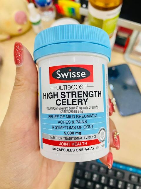 Vi&ecirc;n hỗ trợ g&uacute;t Swisse High Strength Celery 5000mg
