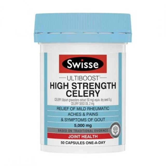 Vi&ecirc;n uống hỗ trợ người bị g&uacute;t Swisse High Strength Celery 5000mg của &Uacute;c