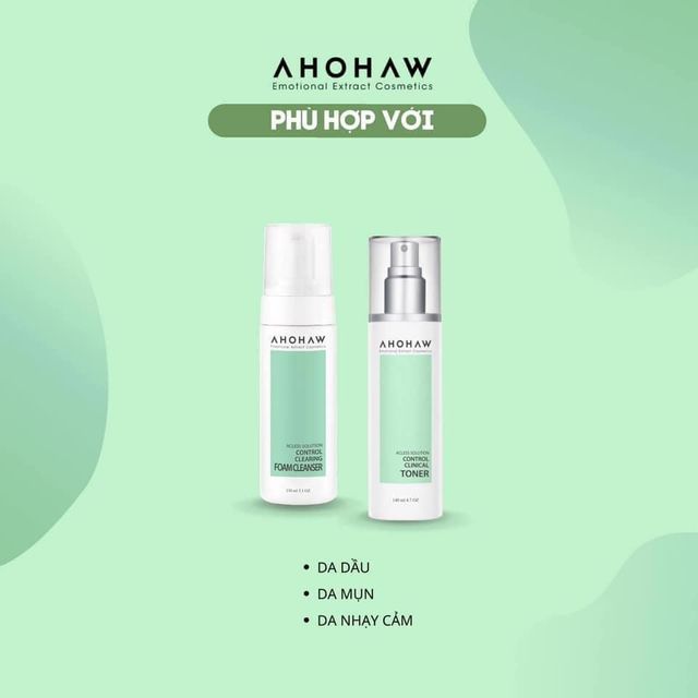 Toner Ahohaw Control Clinical chăm s&oacute;c da dịu nhẹ