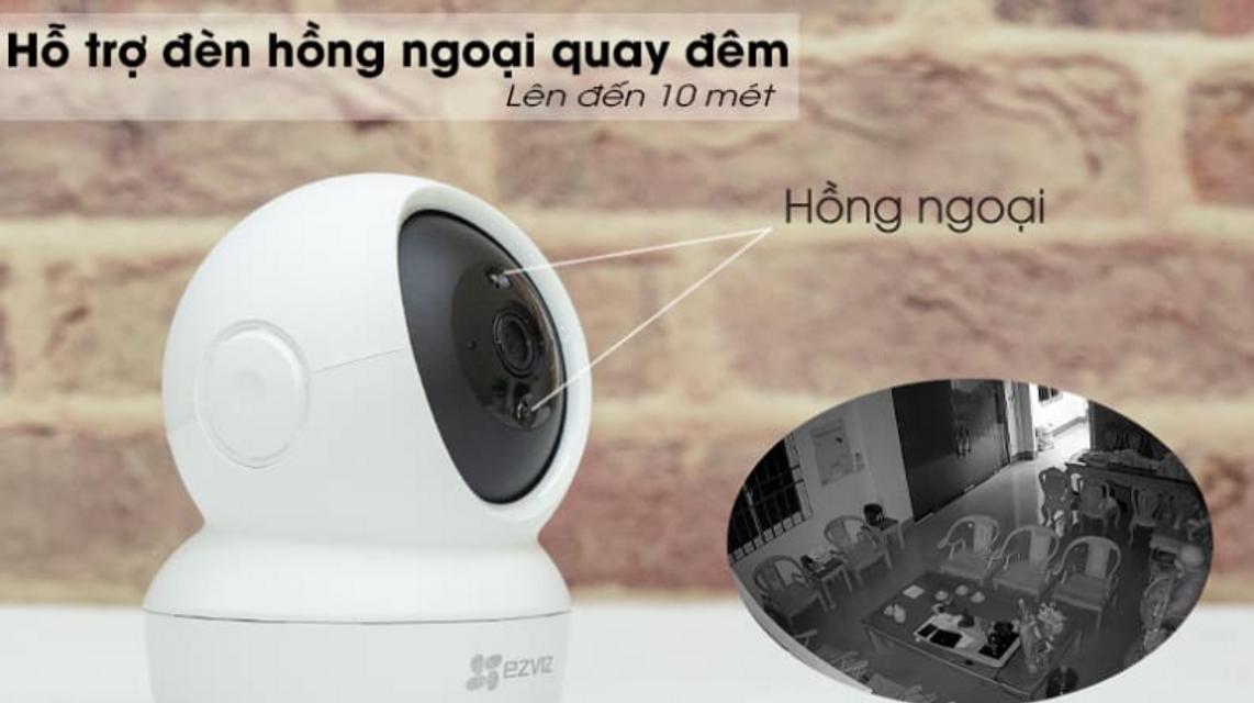 Camera IP Wifi trong nh&agrave; xoay 360 Ezviz C6N 1080p 2M