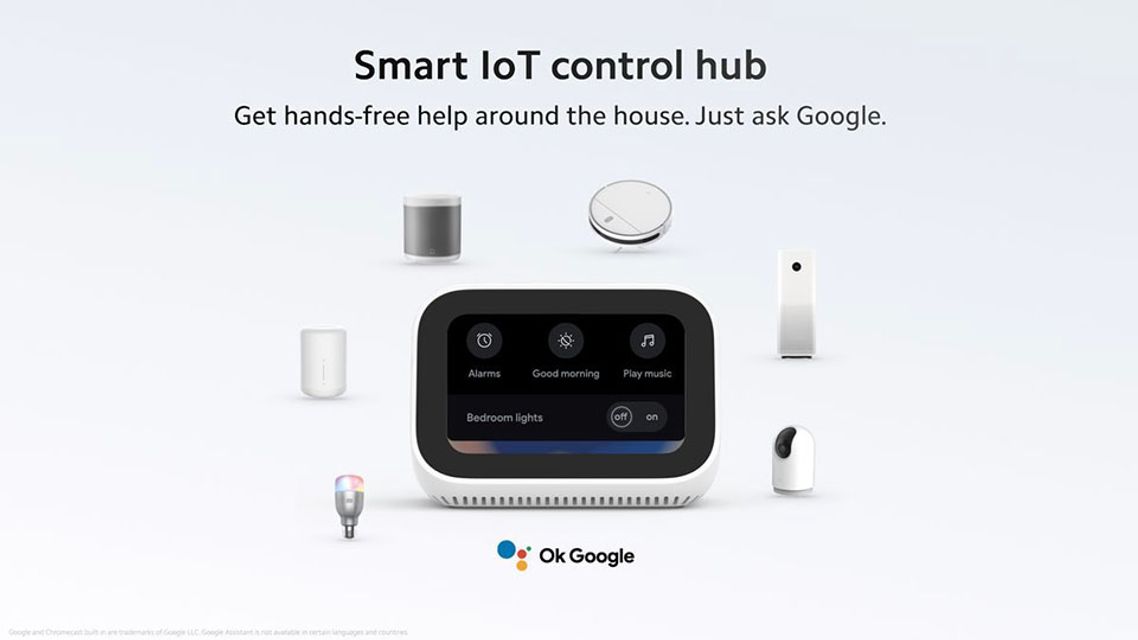Loa đồng hồ th&ocirc;ng minh google Mi Smart Clock hỗ trợ kiểm so&aacute;t v&agrave; điều  khiển c&aacute;c thiết bị trong hệ sinh th&aacute;i Xiaomi