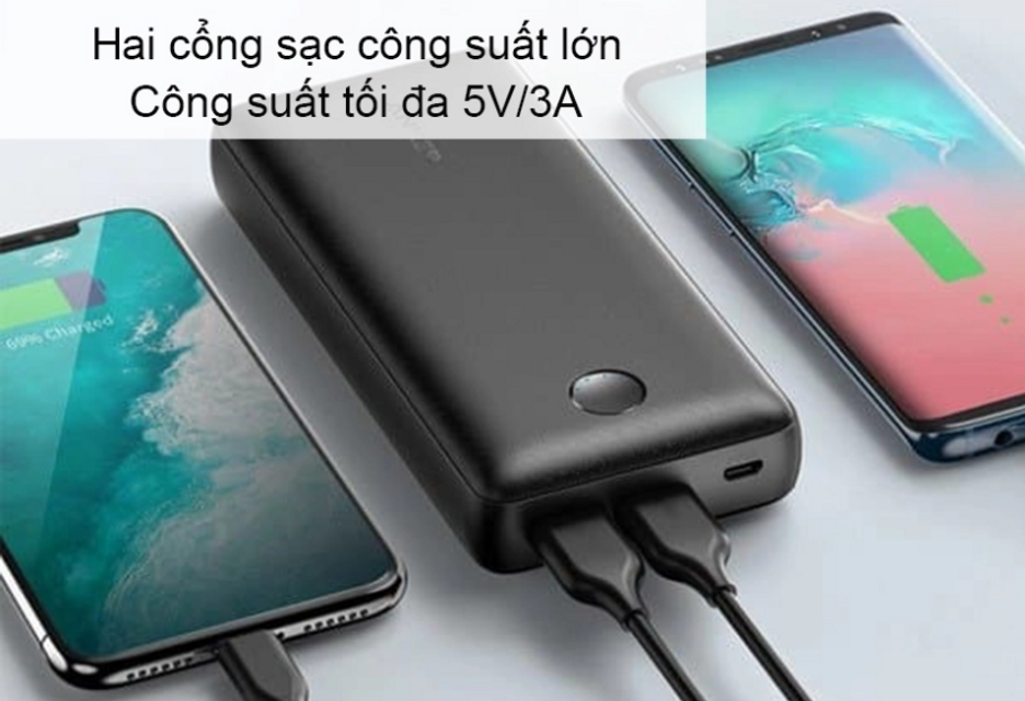 Pin dự ph&ograve;ng Anker PowerCore Select 20.000mAh - A1363