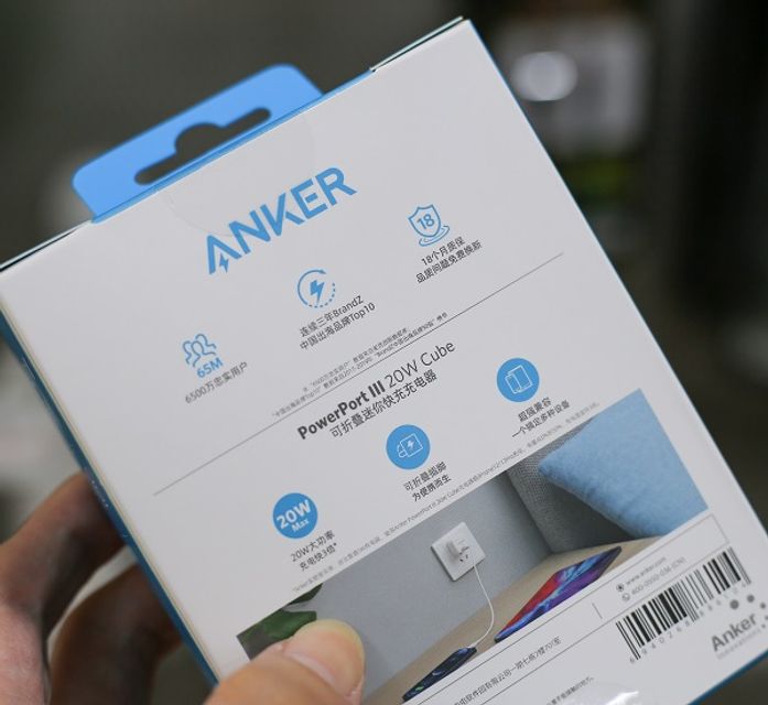 Sạc Anker A2149 PowerPort III Cube 20W PD nguy&ecirc;n hộp