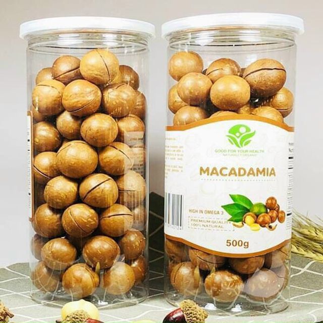 Hạt Macca nứt vỏ &Uacute;c hộp 500gr