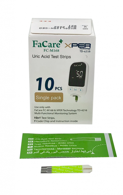 Hộp 10 que thử Axit Uric cho m&aacute;y Facare FC-M168