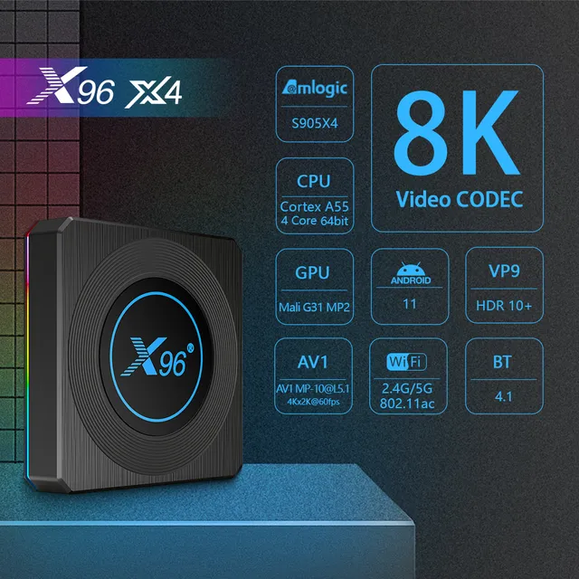 Android TV Box X96 X4 - Android 11 tối ưu trải nghiệm người d&ugrave;ng 