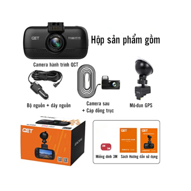 Hộp sản phẩm Camera h&agrave;nh tr&igrave;nh QCT 1080p 60fps